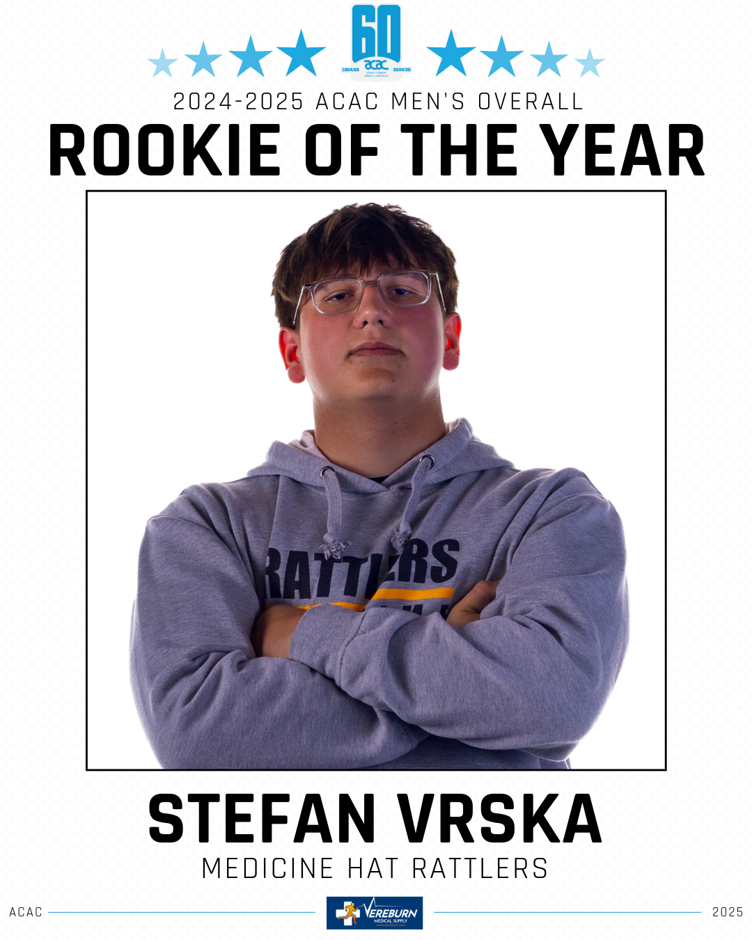 Stefan Vrska named ACAC Overall Rookie of the Year